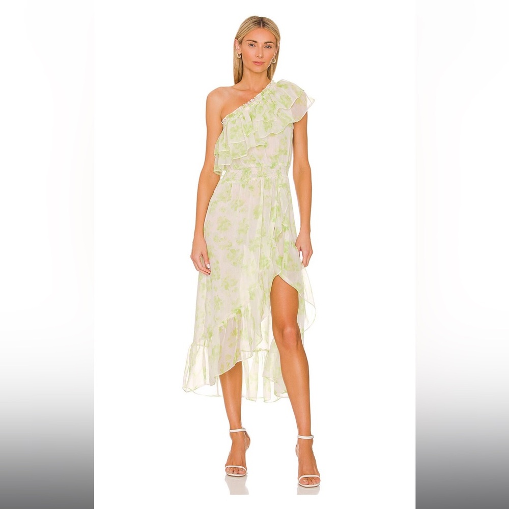 MISA Los Angeles Rumi Dress in Honeydew Blossom